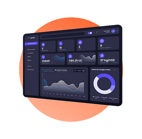 Sparklin Spark 3 Connected - Borne de recharge triphasée 22kW intelligente